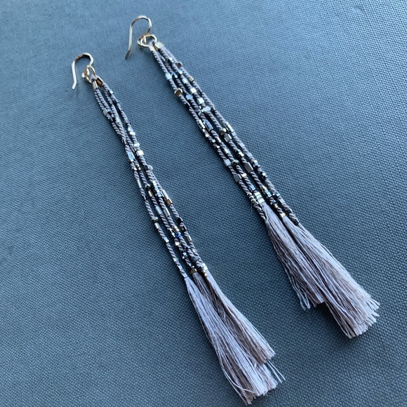 Handmade Silk Earrings - Picture 2 of 6